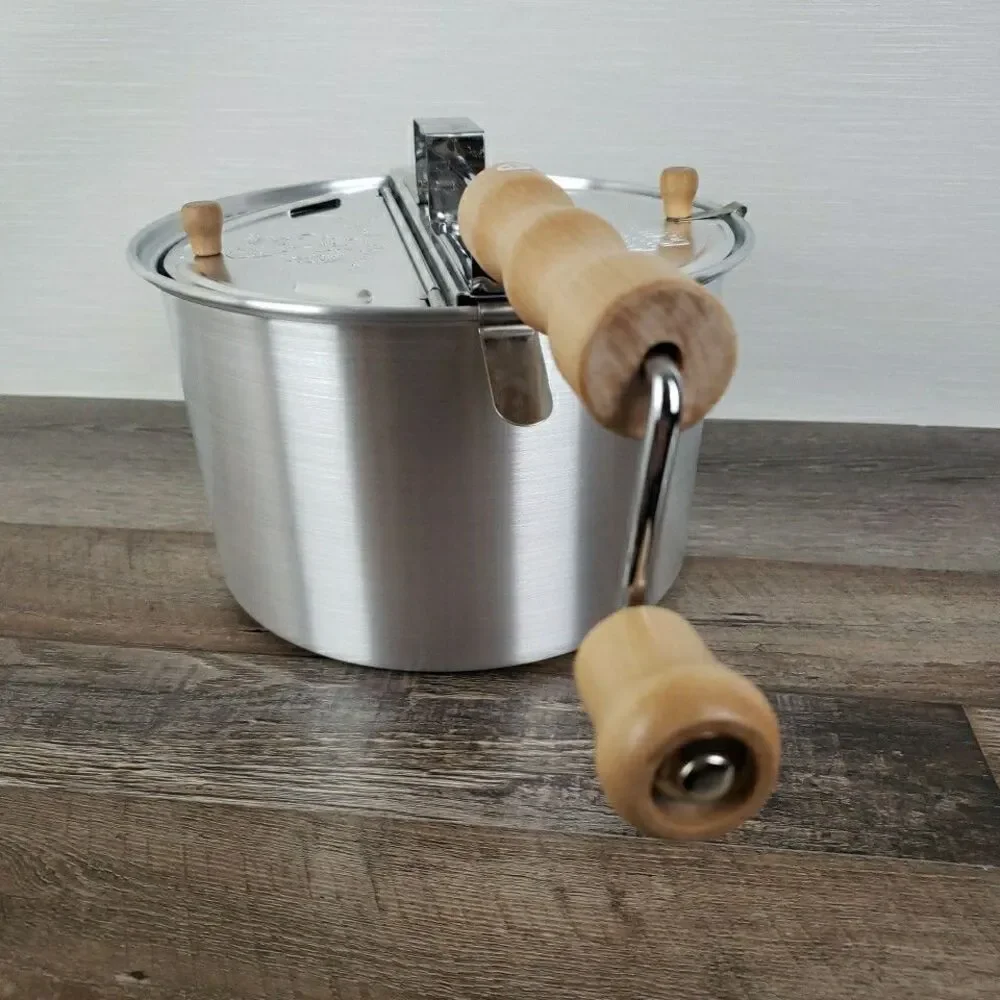 Great Northern Twister Original Stove Top Popcorn Popper Stainless Steel 6.5 qt